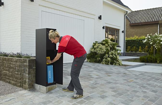 Fenix Front pakketbrievenbus zwart voor pakjes